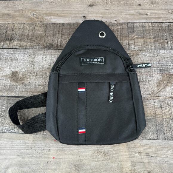 Fashion Instinct Crossbody Bag CeniCenic Black Zip Up - Picture 1 of 9